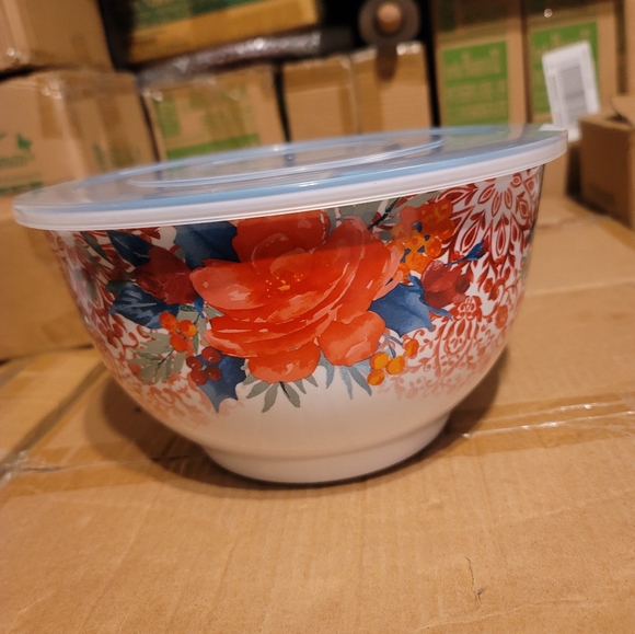 Pioneer Woman large Cheerful Rose bowl - Picture 4 of 6